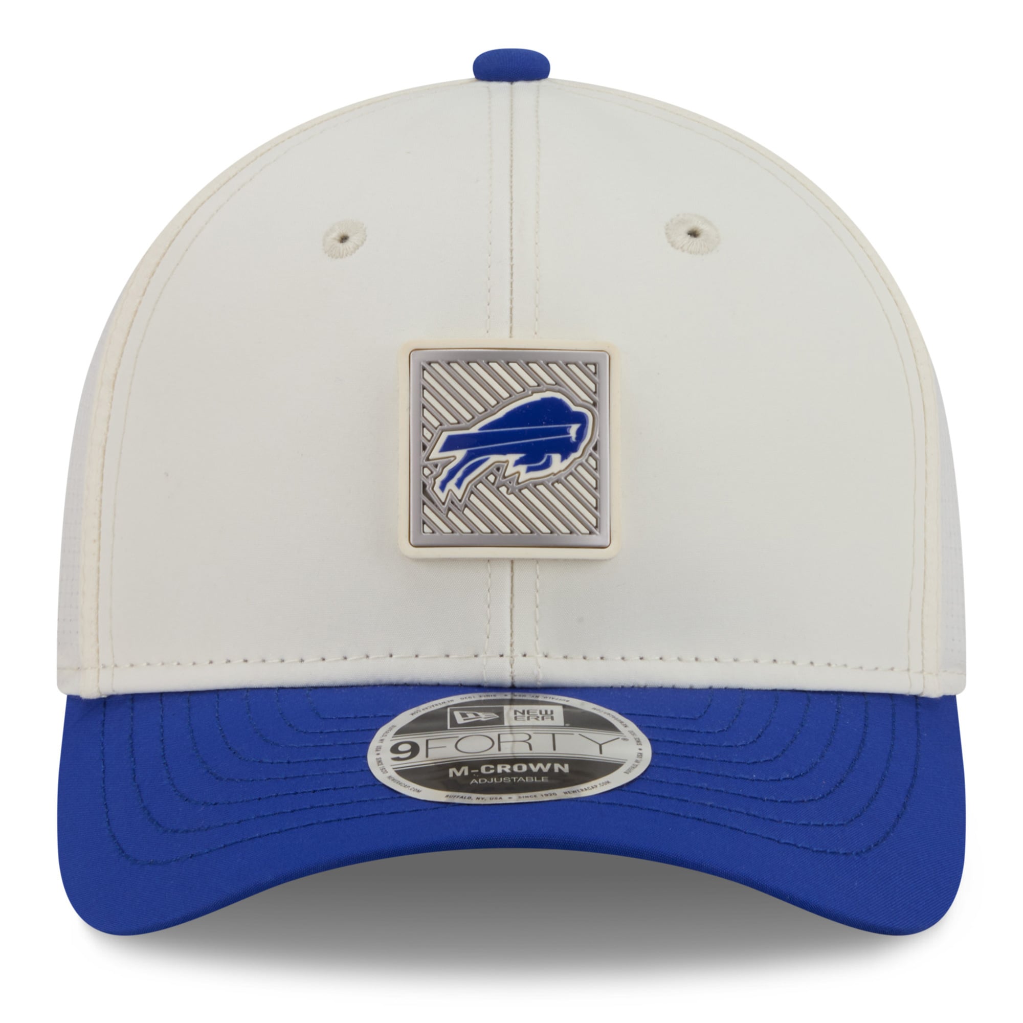 Youth New Era Cream/Royal Buffalo Bills 2026 Training Camp 9FORTY M-Crown Adjustable Hat