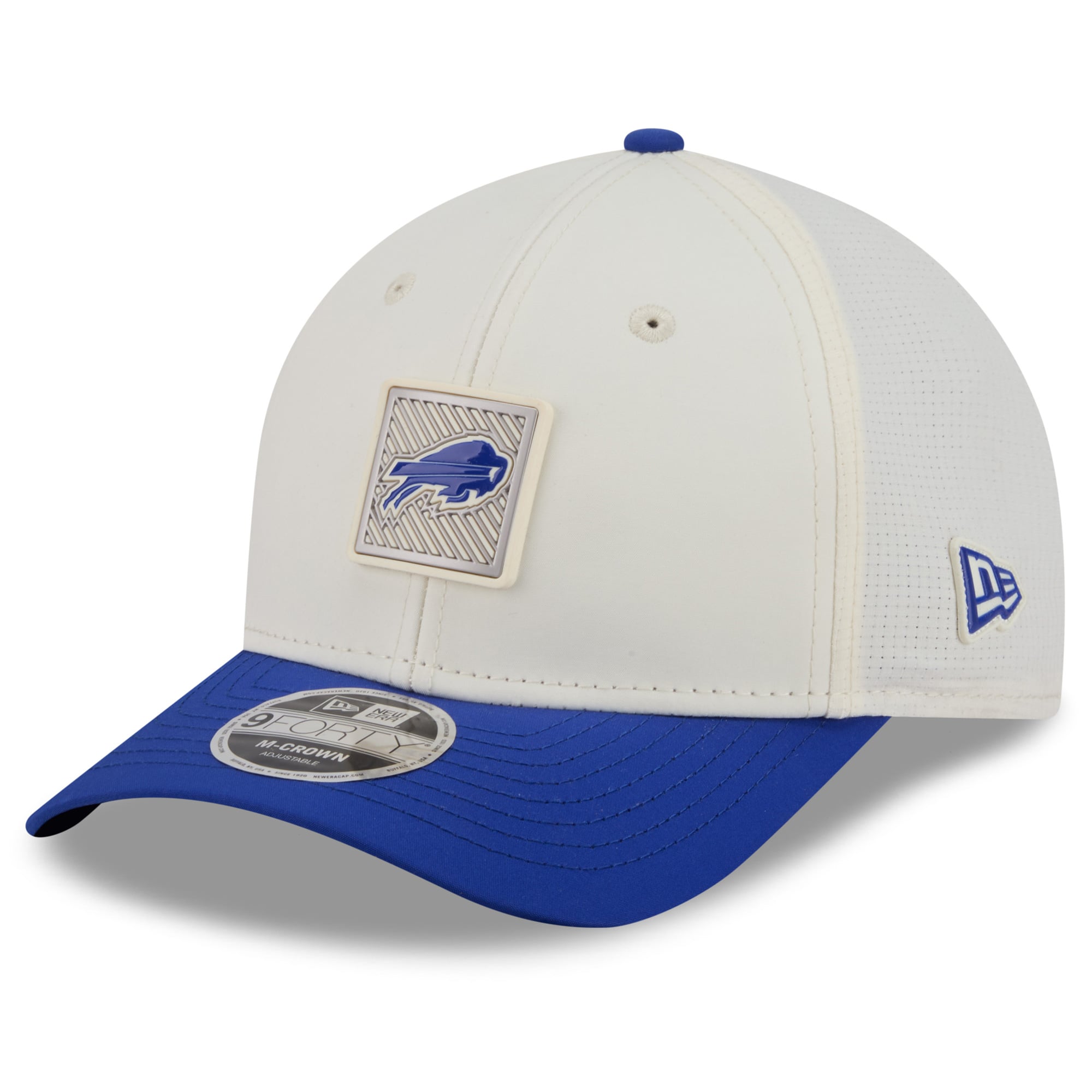 Youth New Era Cream/Royal Buffalo Bills 2026 Training Camp 9FORTY M-Crown Adjustable Hat