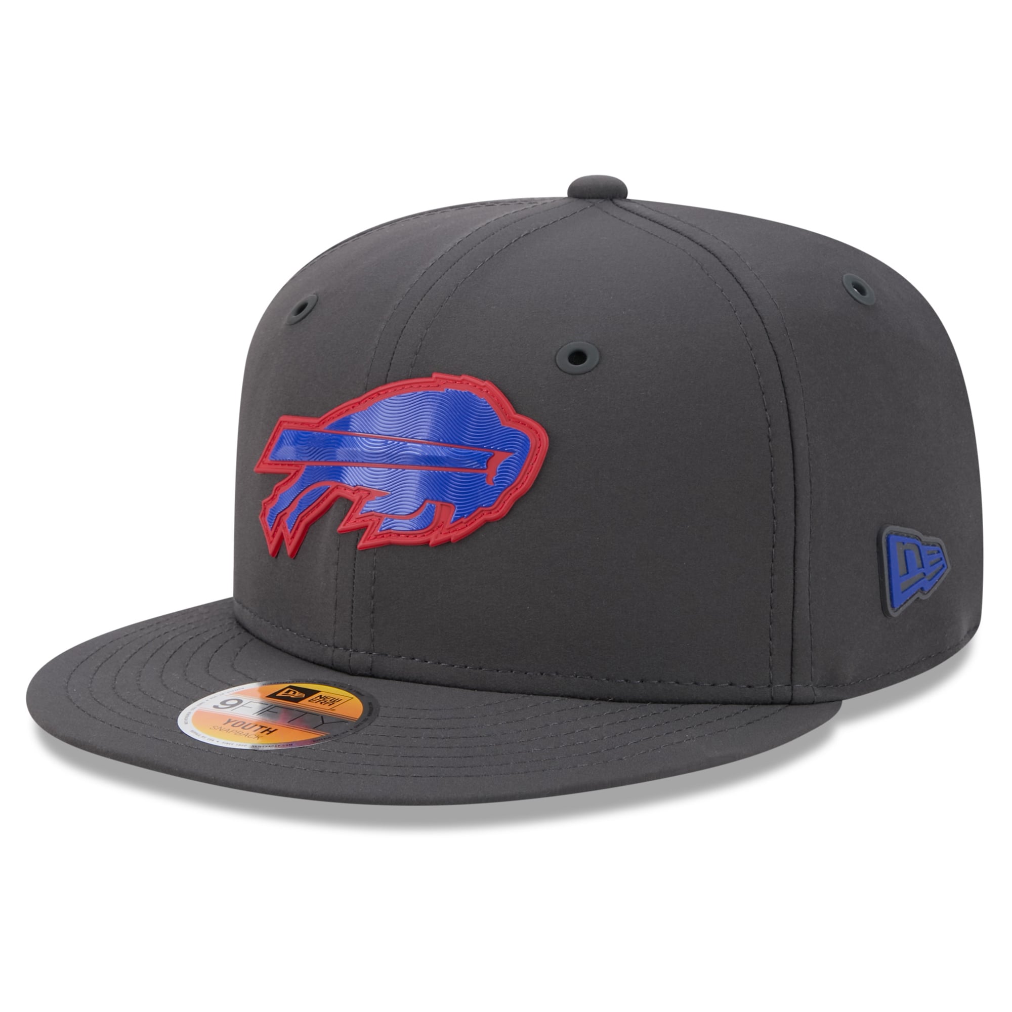 Youth New Era Dark Grey Buffalo Bills 2026 Sideline 9FIFTY Snapback Hat