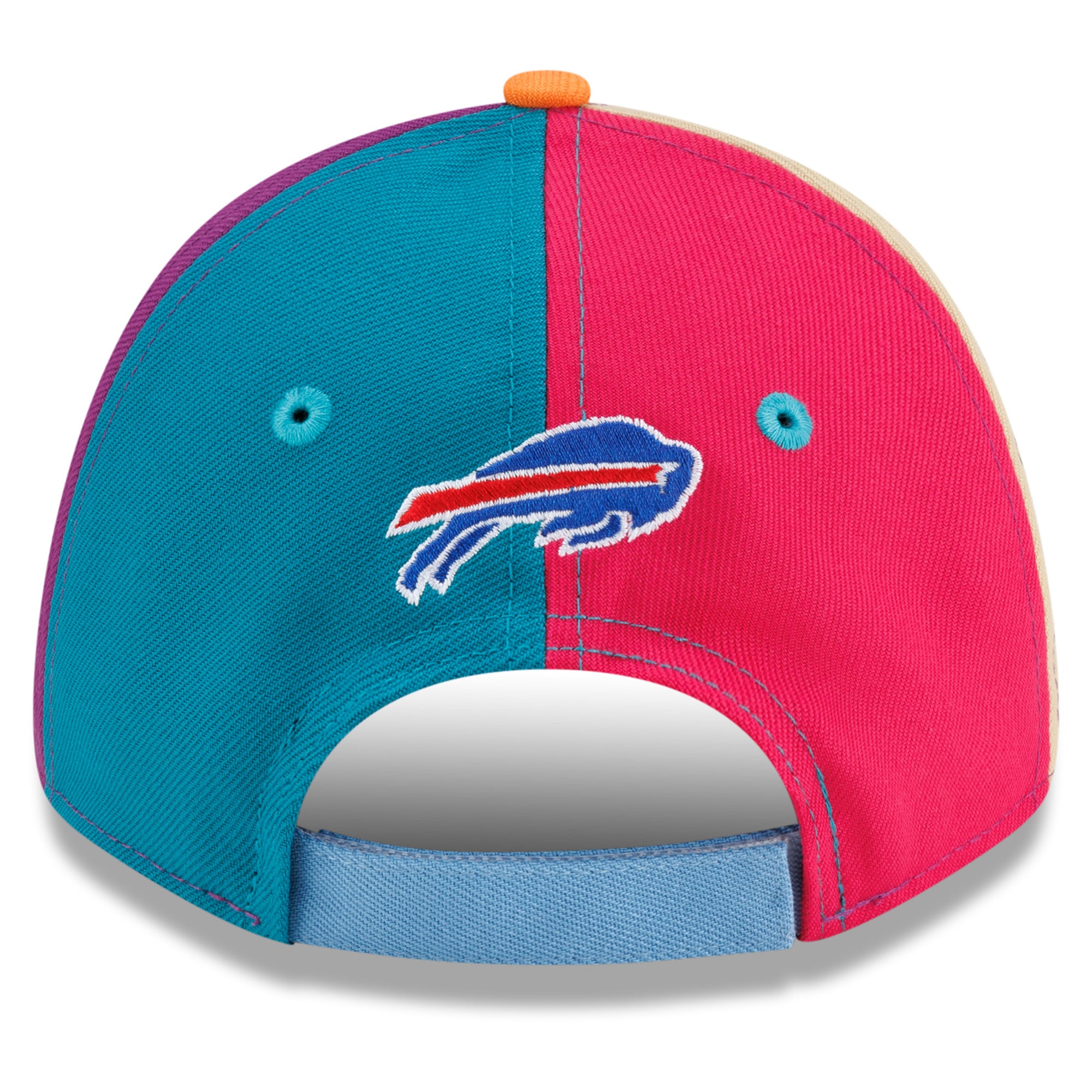 Youth New Era Josh Allen Teal/Blue Buffalo Bills Jack Billustration 9FORTY Adjustable Hat