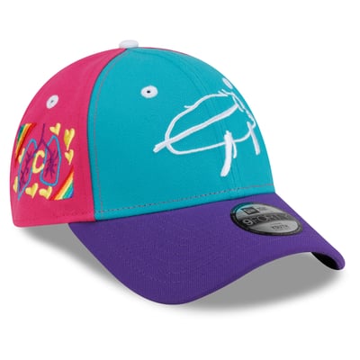 Josh Allen Buffalo Bills New Era Youth  Billustration 9FORTY Adjustable Hat - Teal/Purple