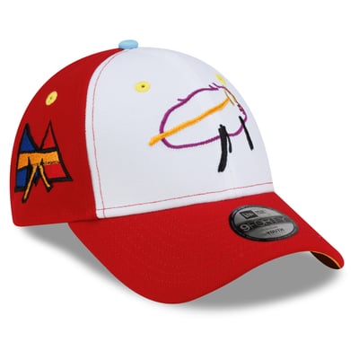 Josh Allen Buffalo Bills New Era Youth Mason Billustration 9FORTY Adjustable Hat - White/Red
