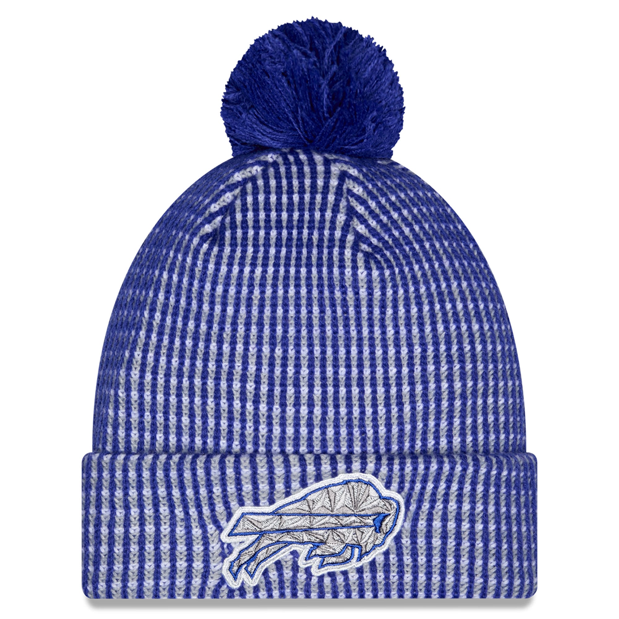 Bonnet à revers avec pompon New Era Royal Buffalo Bills 2026 Rivalries Collection pour enfants