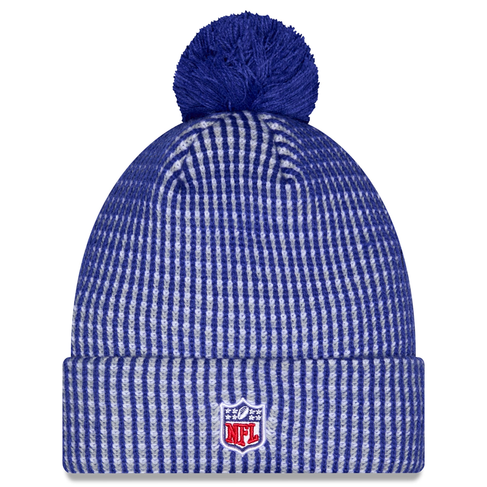 Bonnet à revers avec pompon New Era Royal Buffalo Bills 2026 Rivalries Collection pour enfants