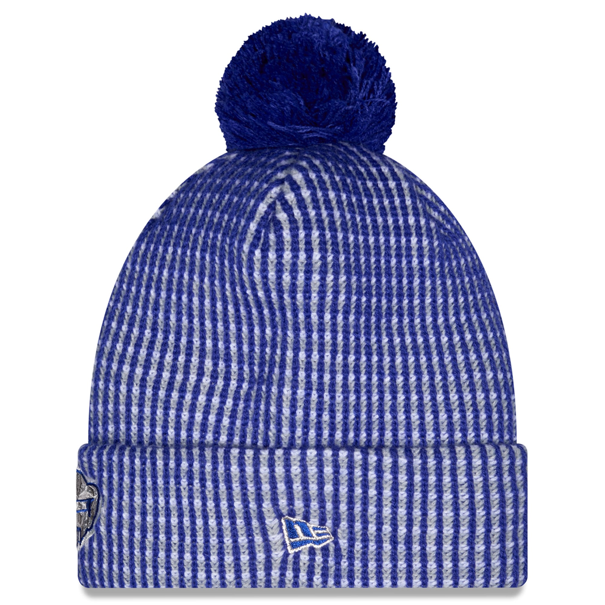Bonnet à revers avec pompon New Era Royal Buffalo Bills 2026 Rivalries Collection pour enfants