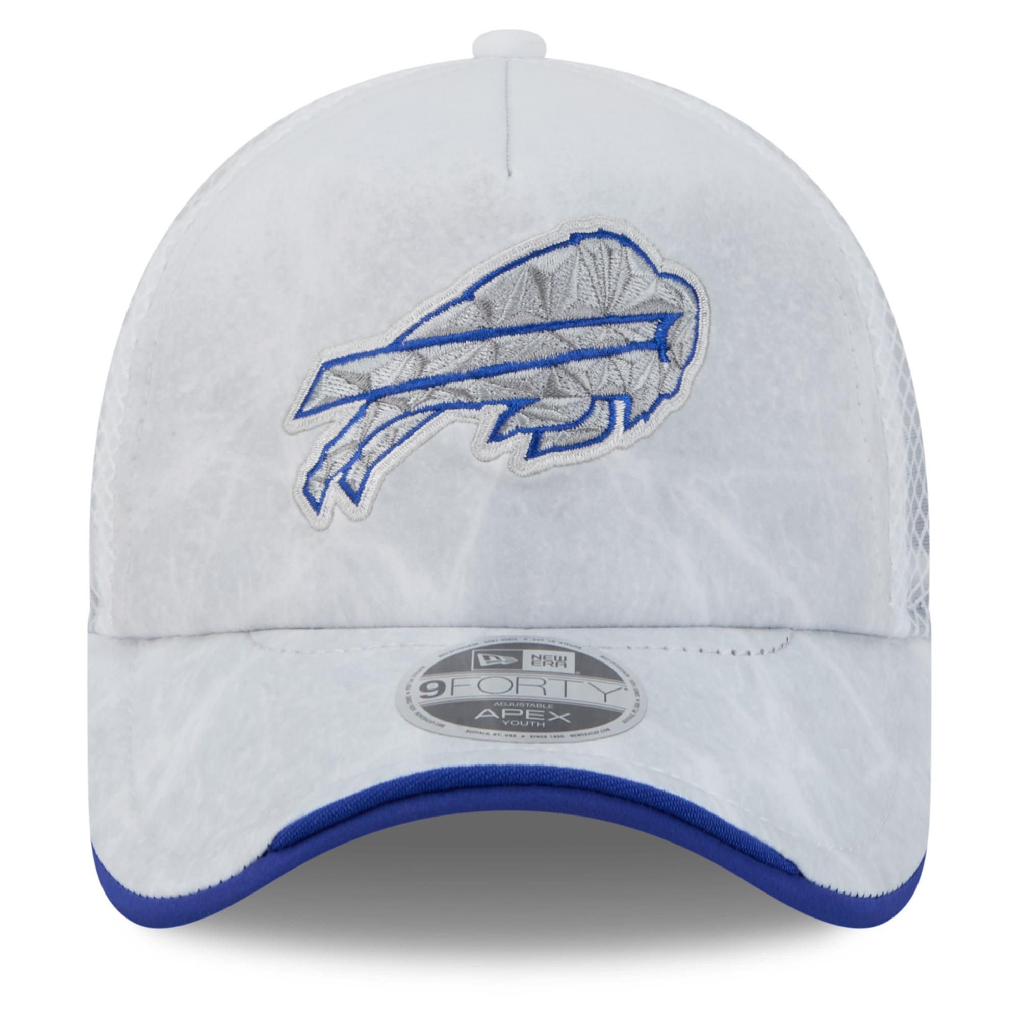 Youth New Era White Buffalo Bills Rivalries Collection 9FORTY Apex Adjustable Hat