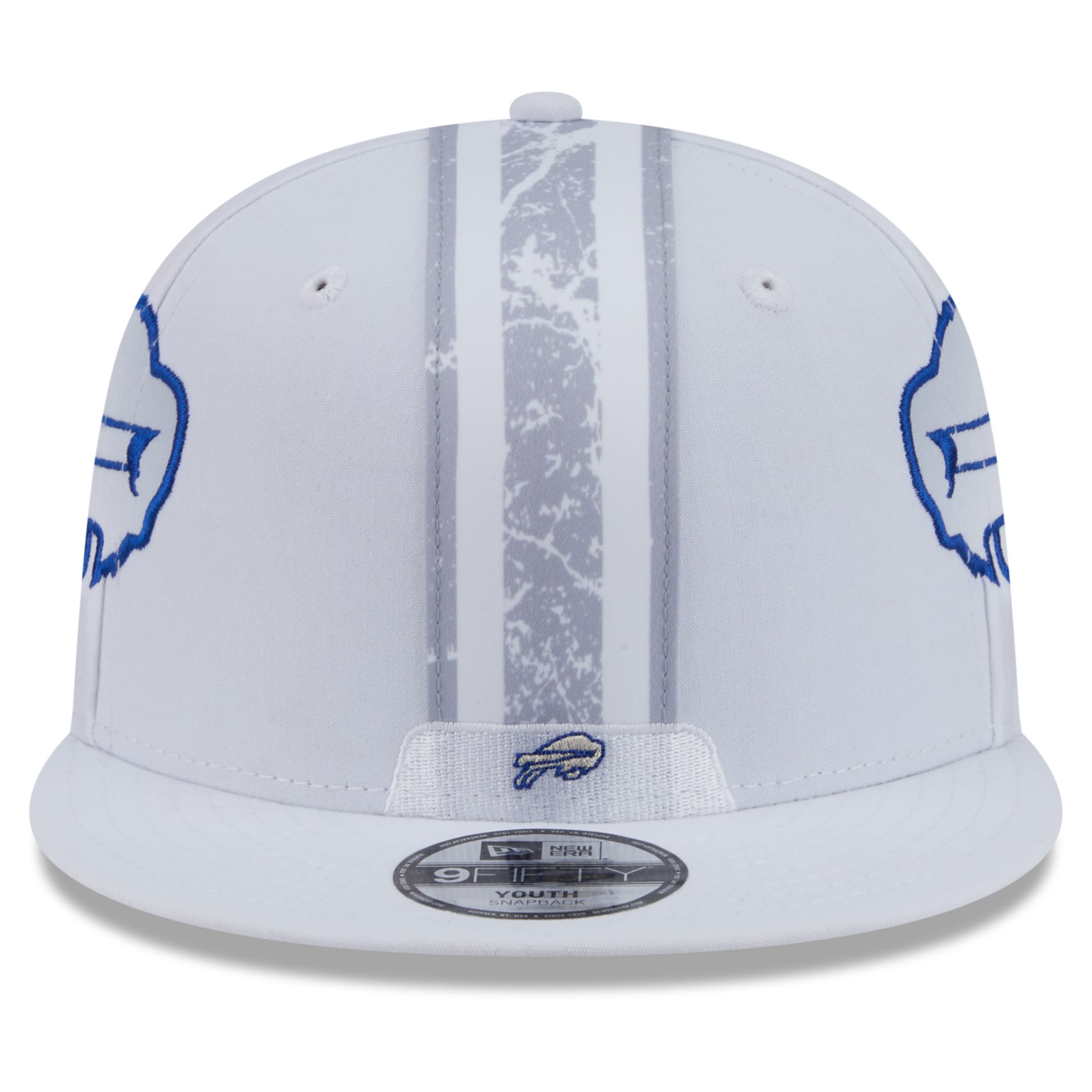 Youth New Era White Buffalo Bills Rivalries Collection Fan Pack Helmet 9FIFTY Snapback Hat