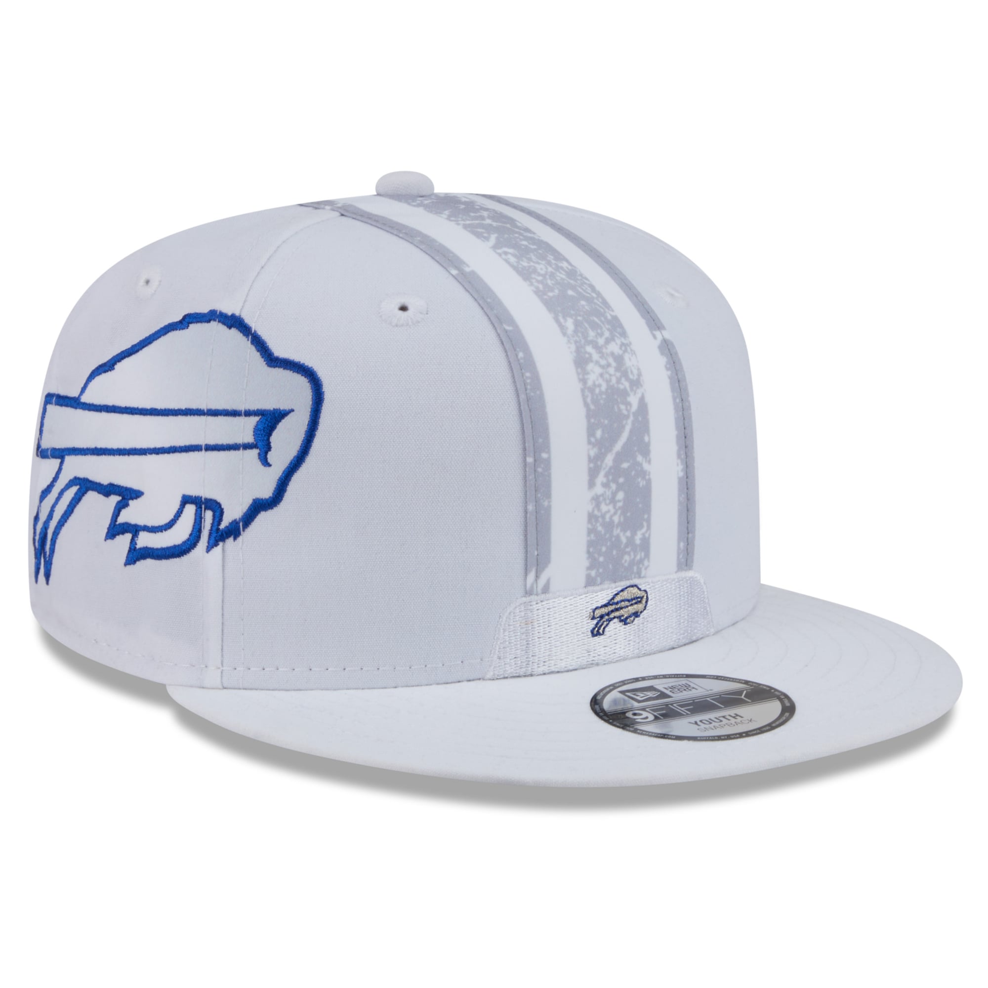 Youth New Era White Buffalo Bills Rivalries Collection Fan Pack Helmet 9FIFTY Snapback Hat