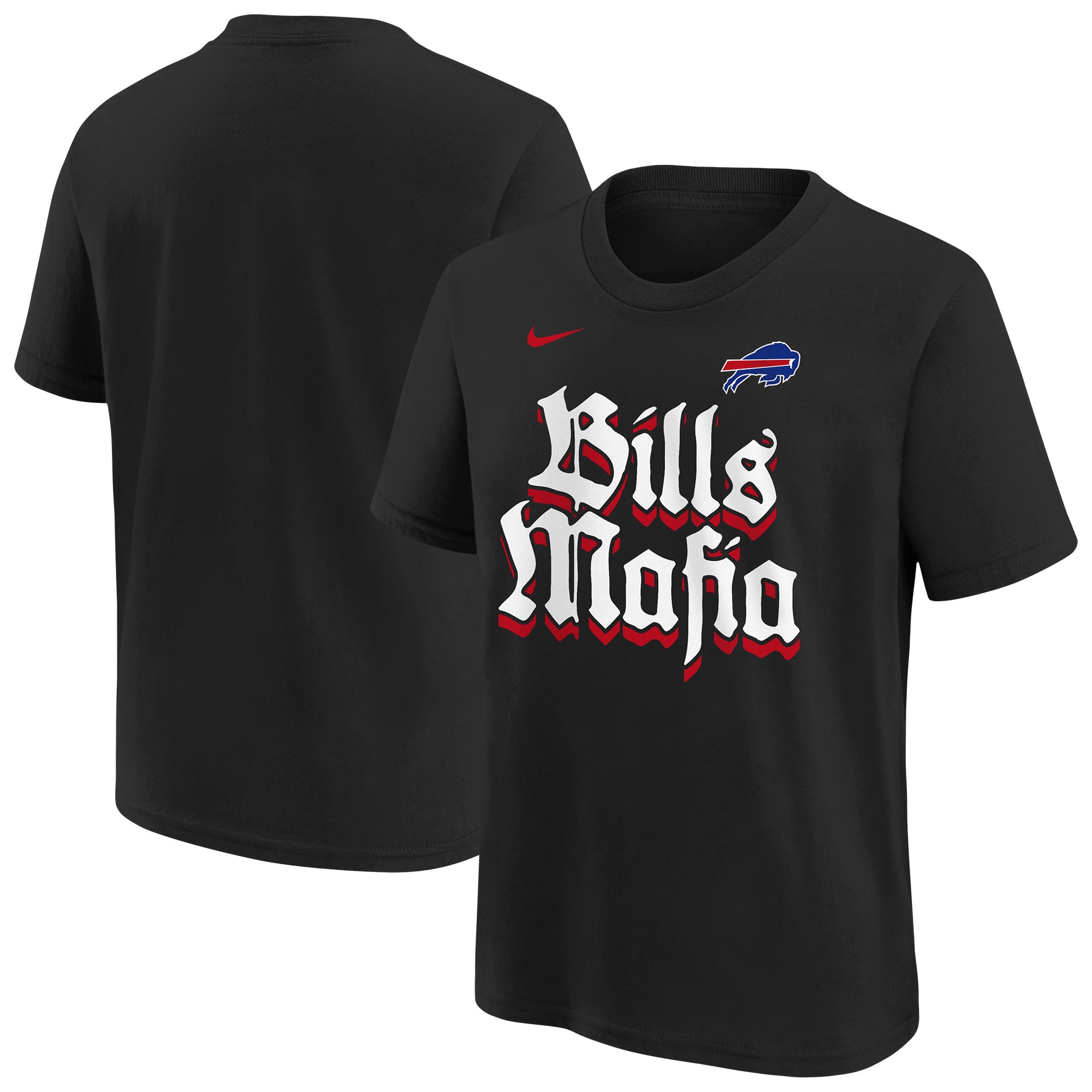 T-shirt Nike noir pour jeunes Buffalo Bills Mafia