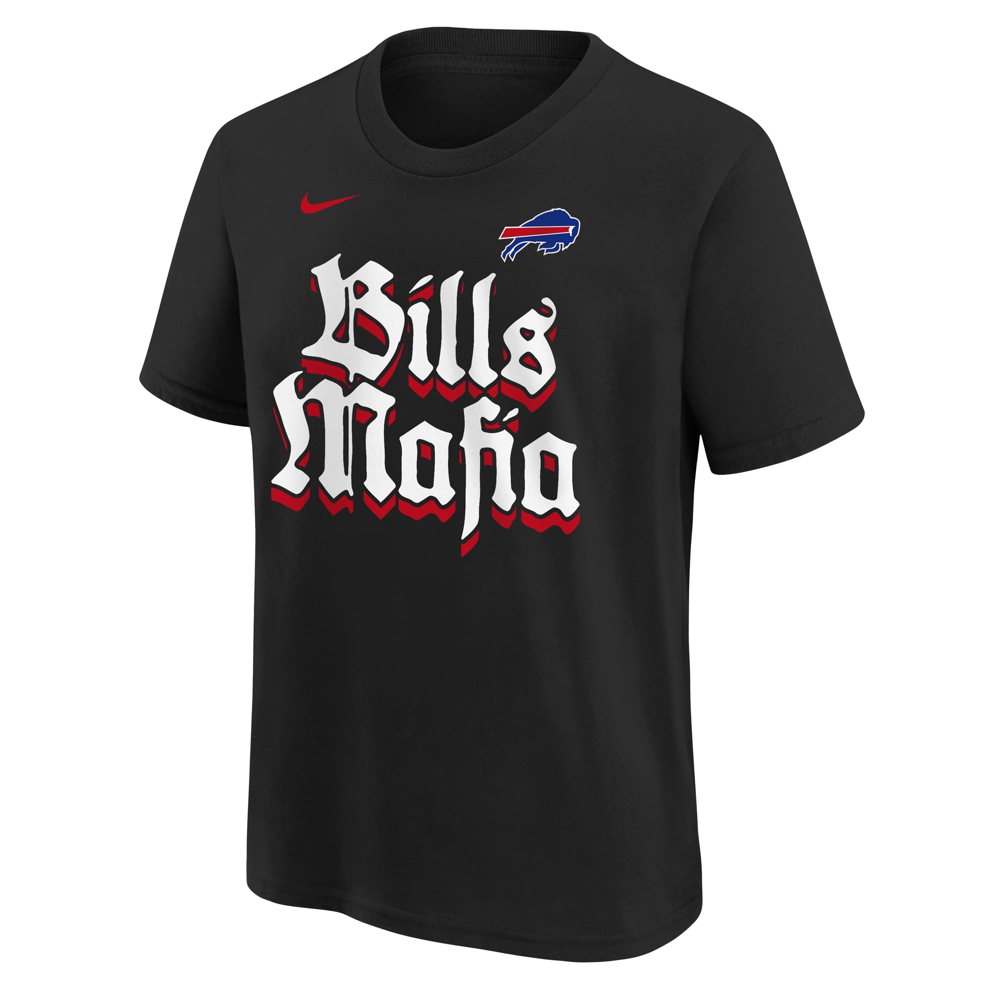 T-shirt Nike noir pour jeunes Buffalo Bills Mafia