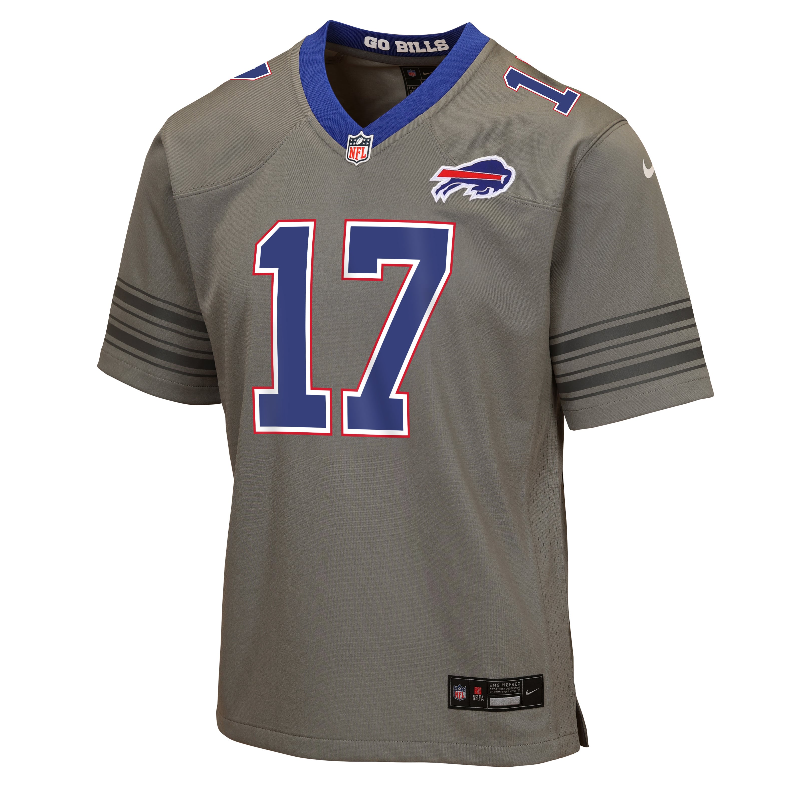 Youth Nike Josh Allen Gray Buffalo Bills Nickel City Game Jersey