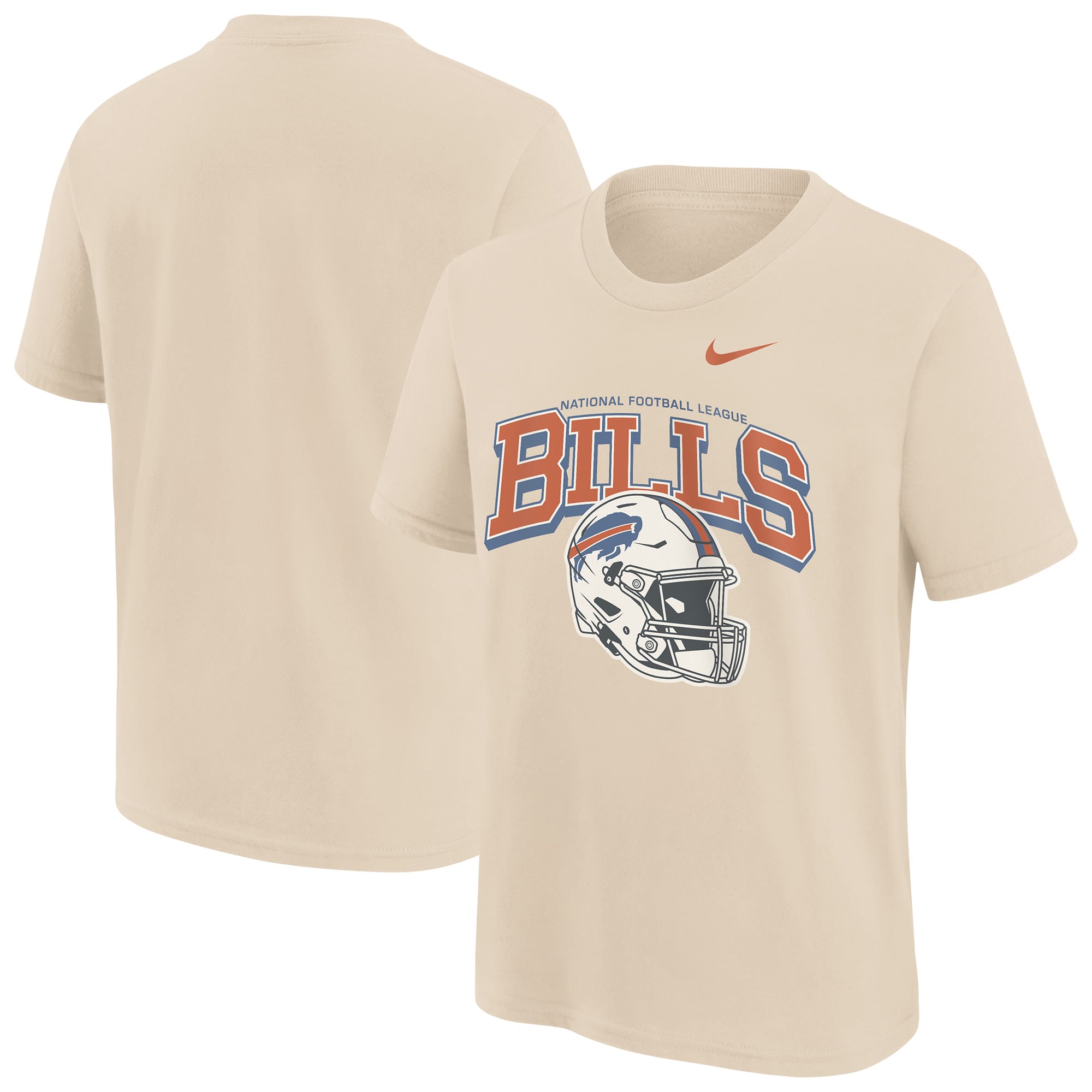 T-shirt Nike Easy Lane vintage Buffalo Bills pour jeunes, couleur naturelle