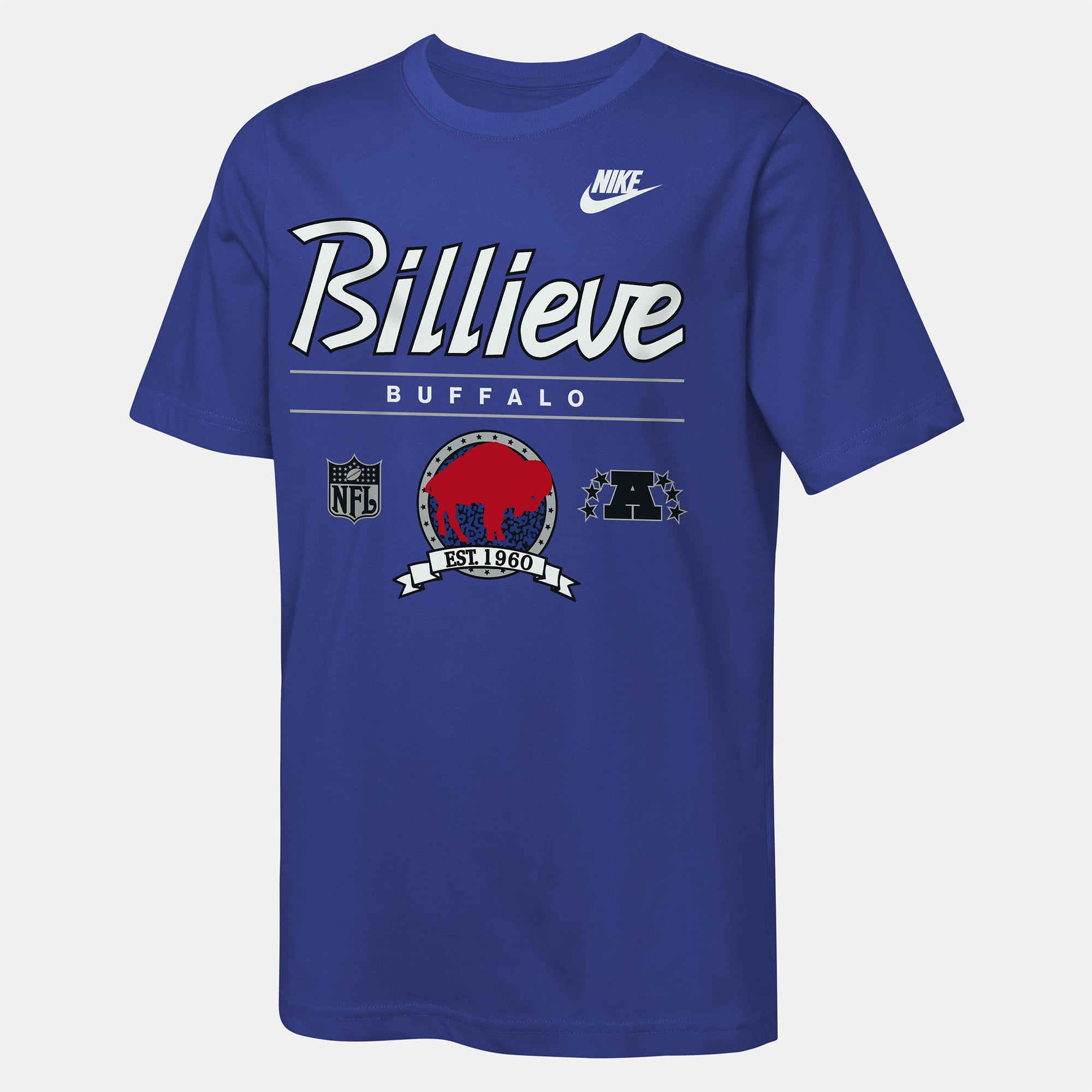 T-shirt Nike Royal Buffalo Bills Hometown Rewind Slub Dri-FIT pour jeunes