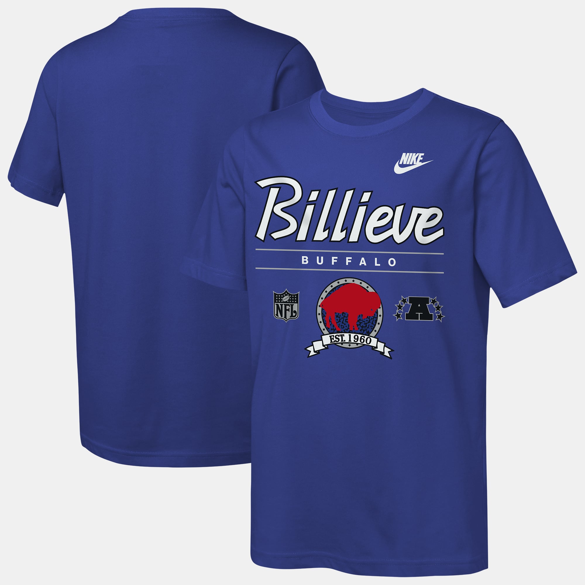 T-shirt Nike Royal Buffalo Bills Hometown Rewind Slub Dri-FIT pour jeunes