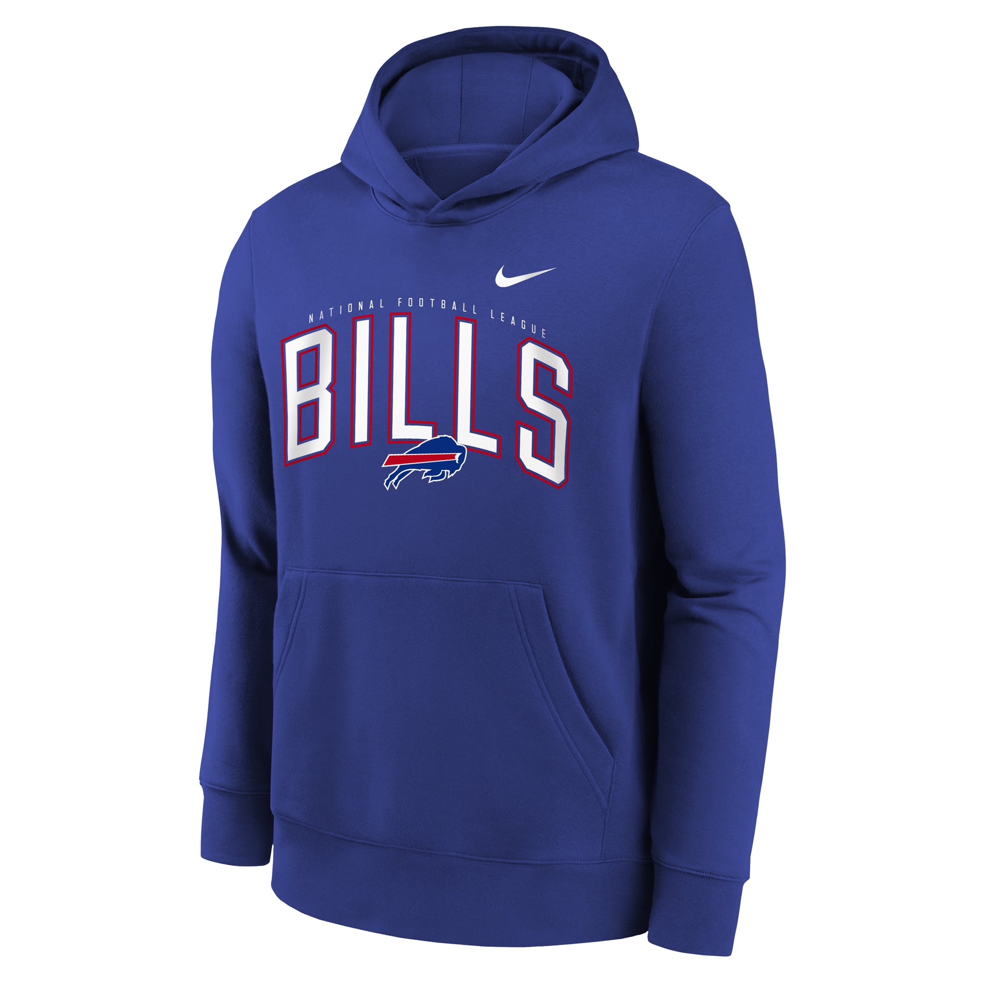 Youth Nike Royal Buffalo Bills Logo Arch Fleece Hoodie