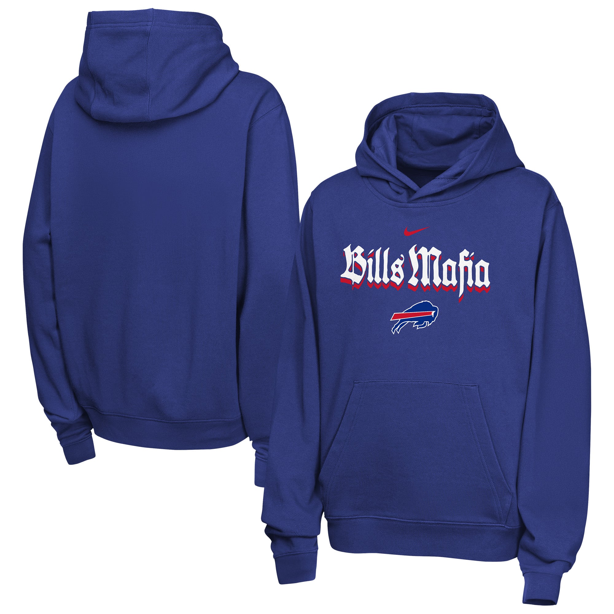 Sweat à capuche Nike Royal Buffalo Bills pour jeunes