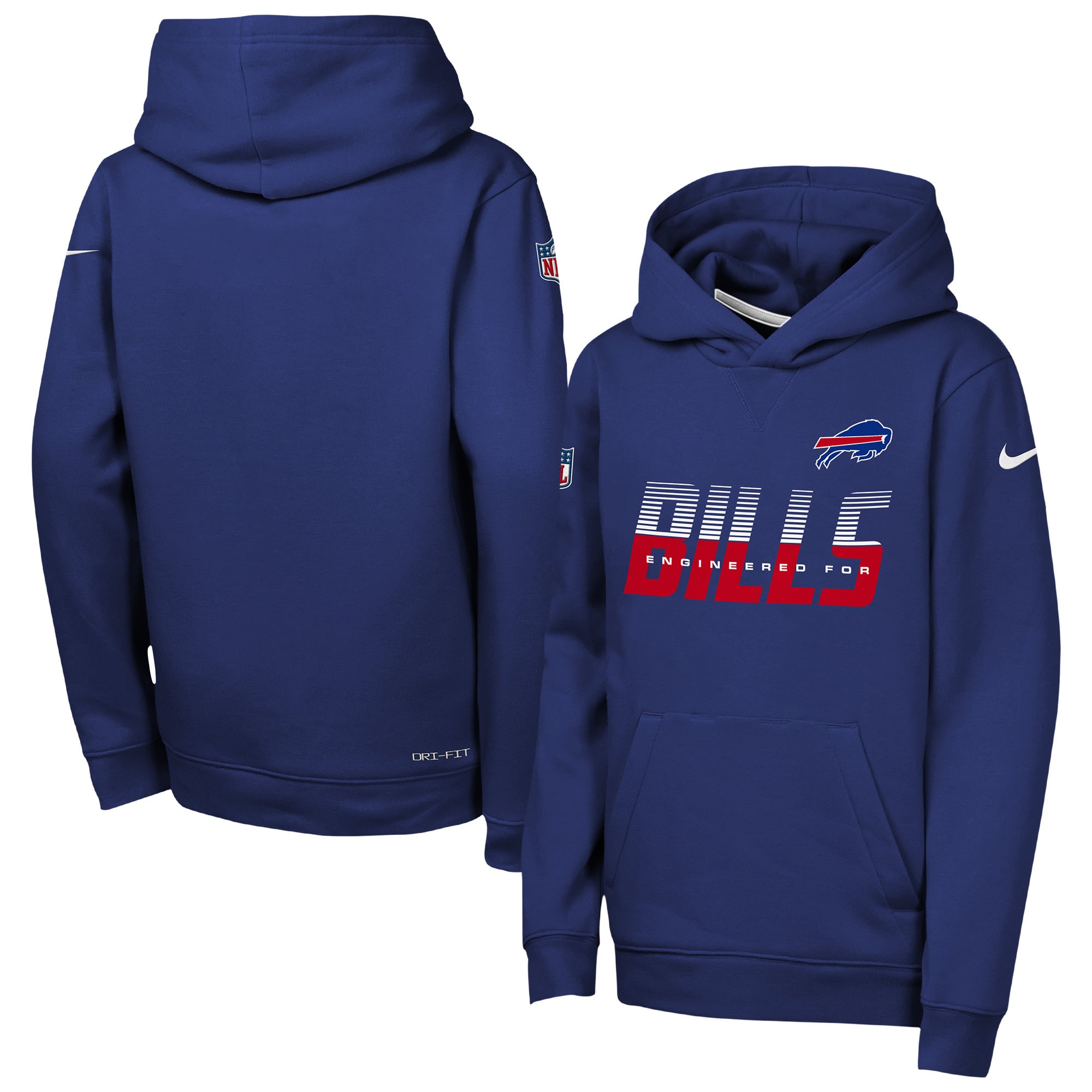 Youth Nike Royal Buffalo Bills Sideline Dri-FIT Hoodie