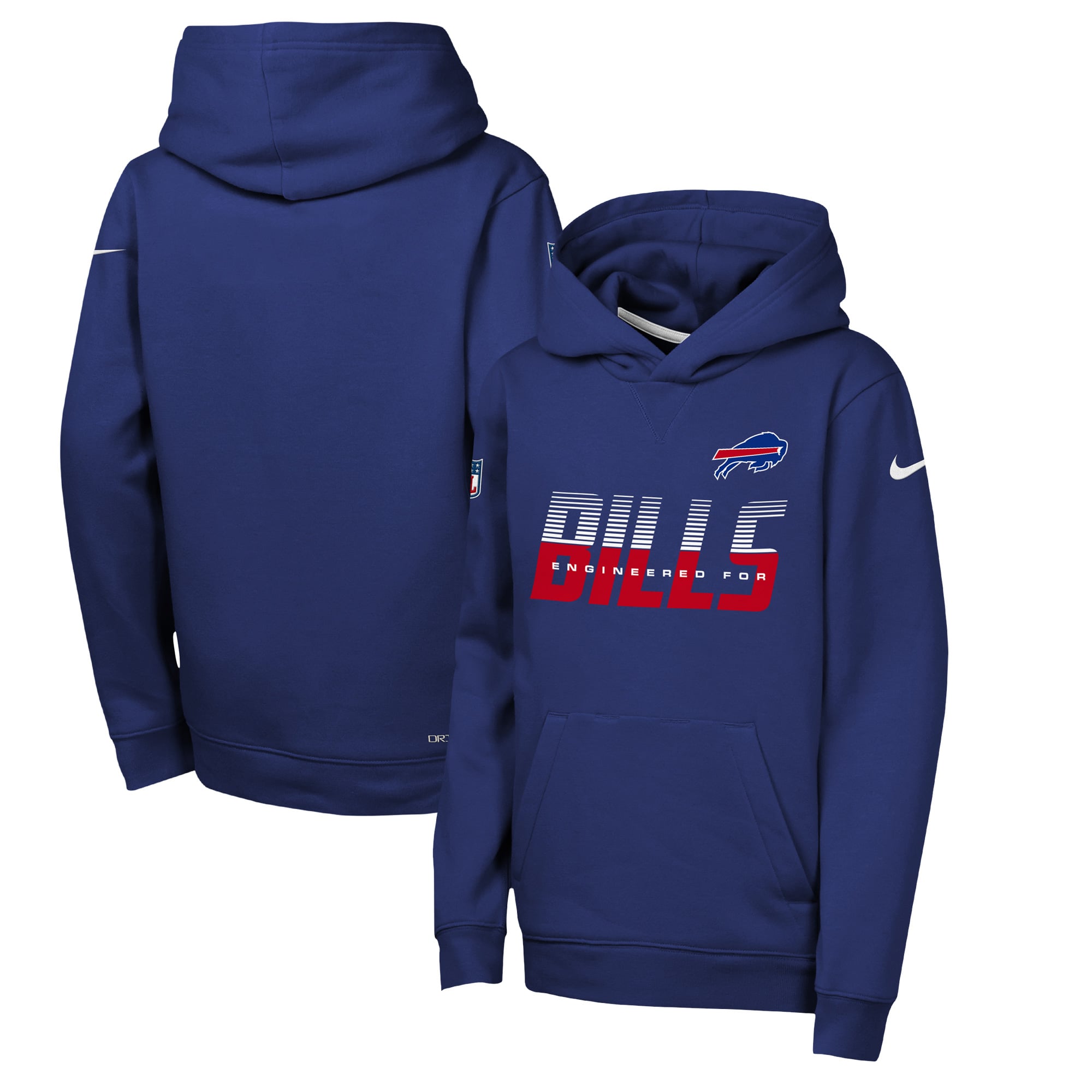 Sweat à capuche Nike Dri-FIT Royal Buffalo Bills pour enfant