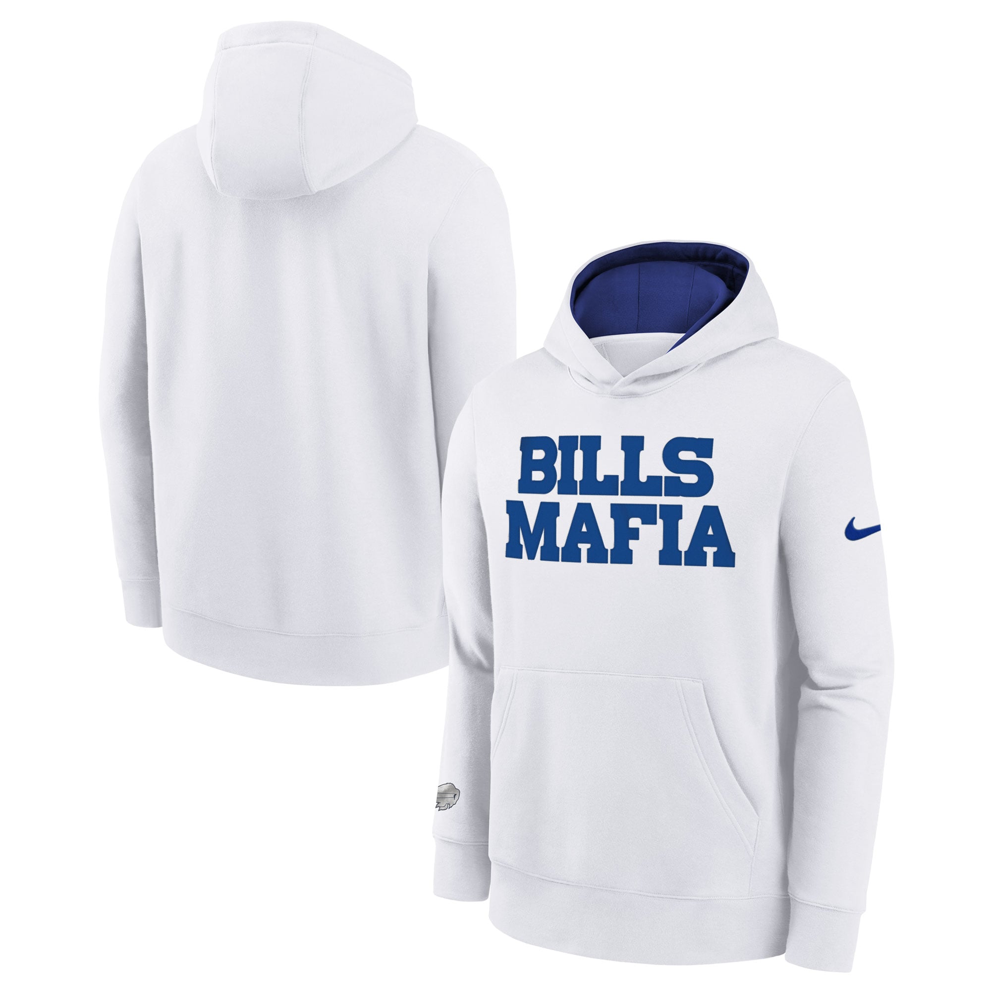Youth Nike White Buffalo Bills Rivalries Collection Club Hoodie