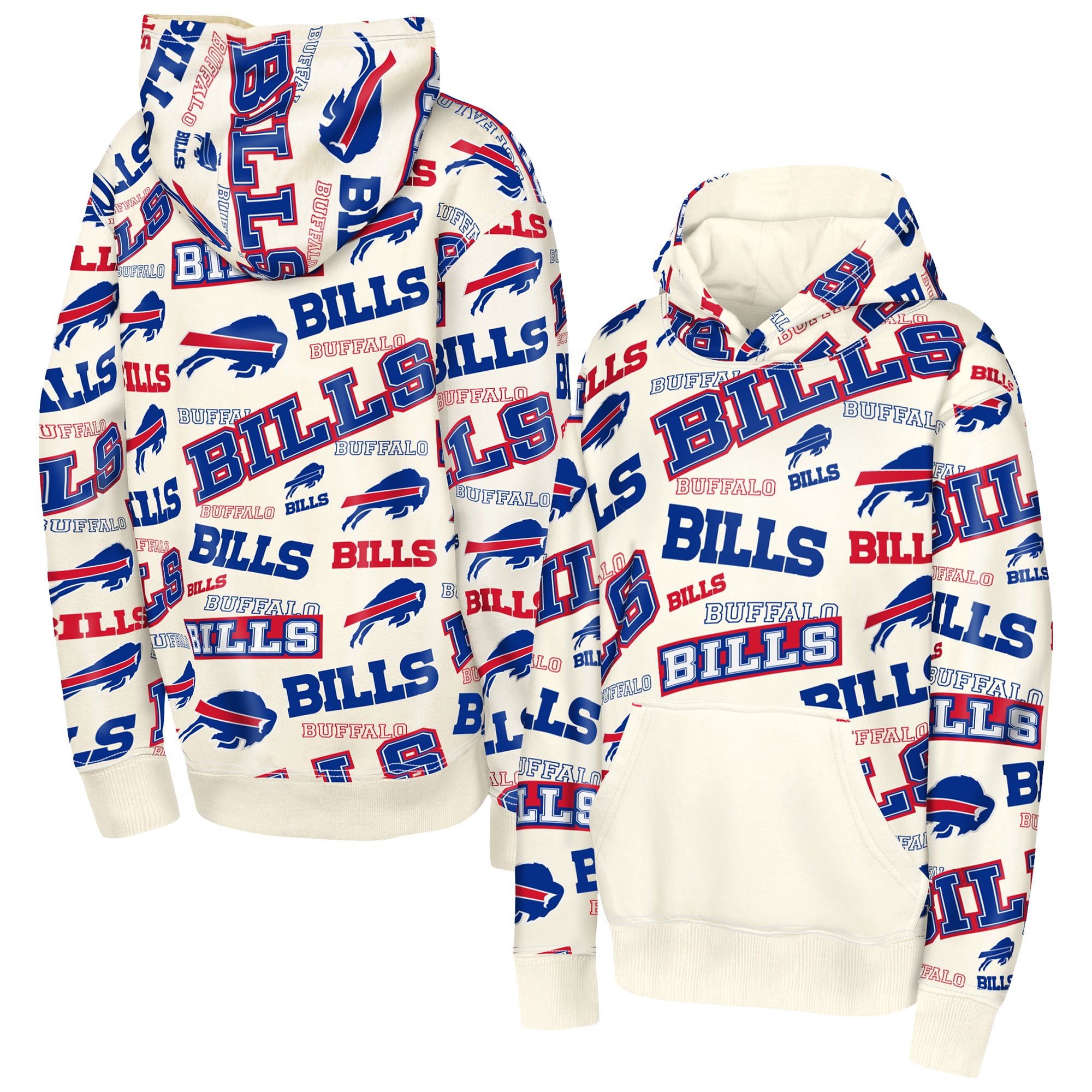Sweat à capuche Youth Outerstuff Cream Buffalo Bills Shake & Bake