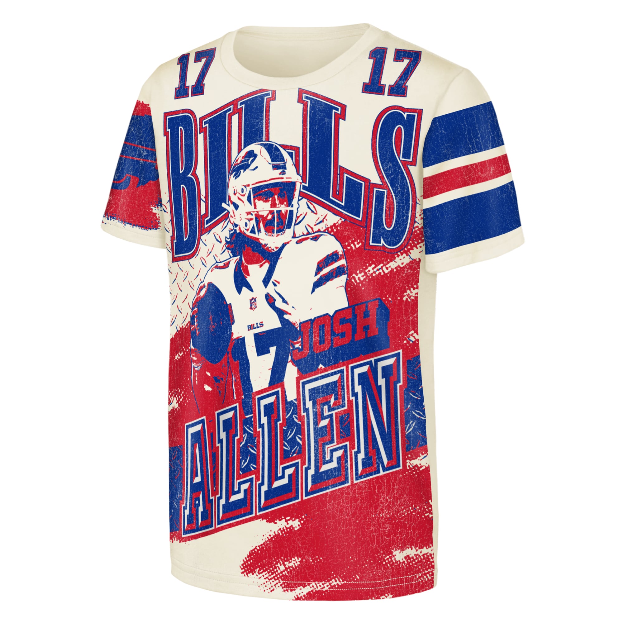 T-shirt Youth Outerstuff Josh Allen Natural Buffalo Bills Classic Poster