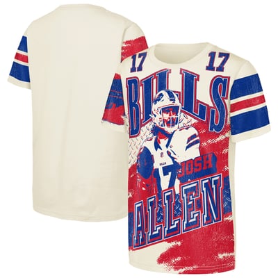 Josh Allen Buffalo Bills Outerstuff Youth Classic Poster T-Shirt - Natural