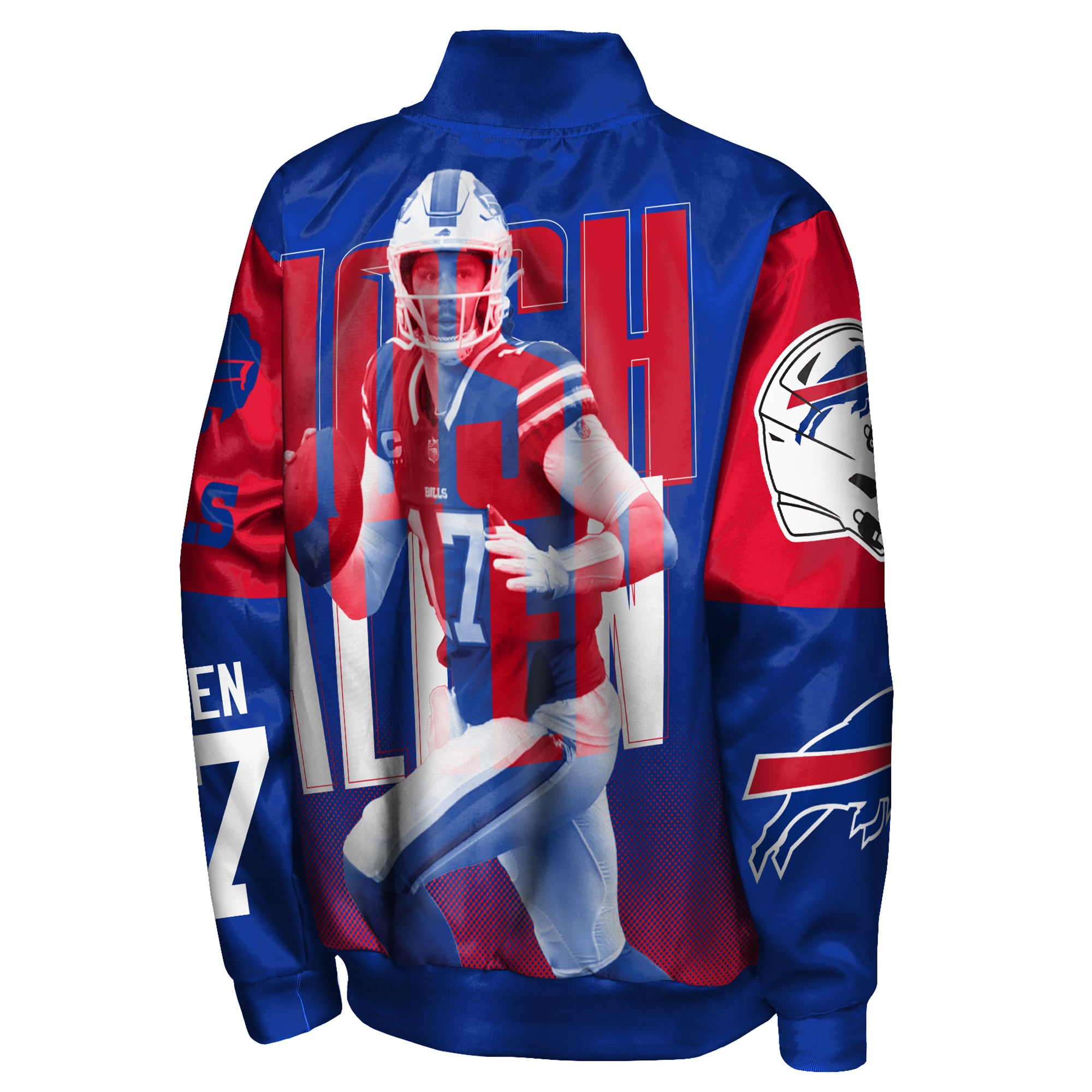 Veste en satin légendaire à boutons-pression Youth Outerstuff Josh Allen Royal Buffalo Bills