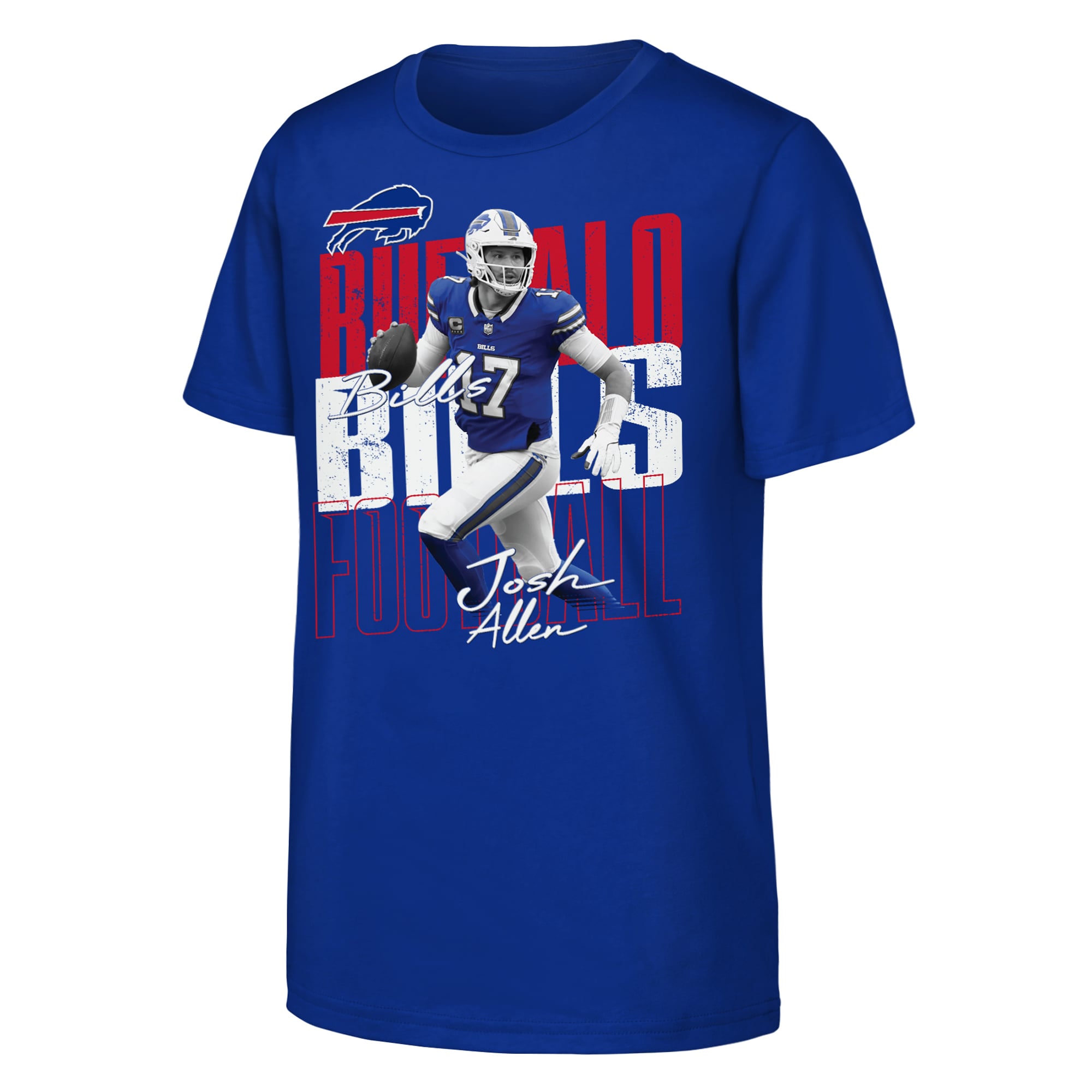 T-shirt Youth Outerstuff Josh Allen Royal Buffalo Bills Legendary Player Card
