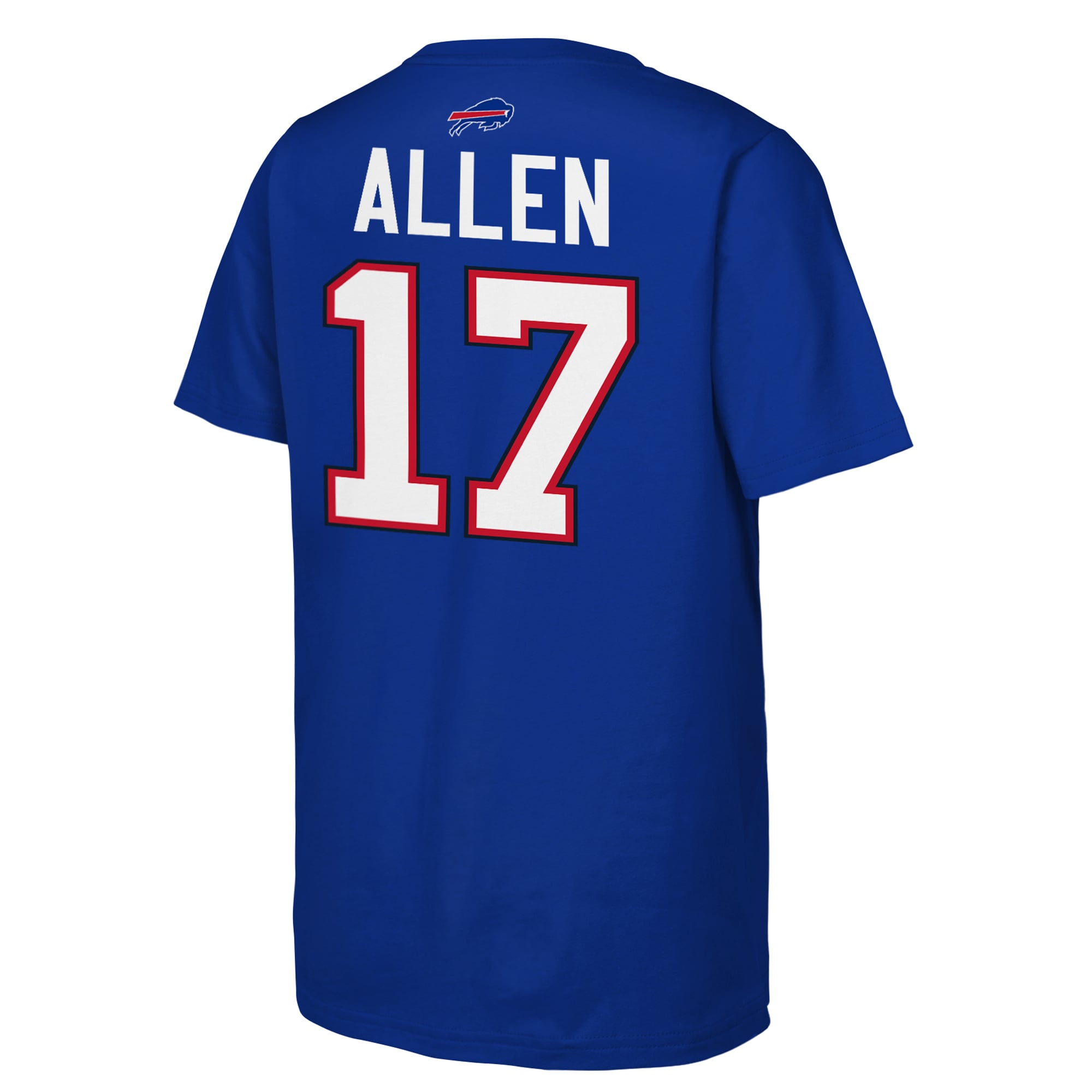 T-shirt pour jeunes Outerstuff Josh Allen Royal Buffalo Bills avec nom et numéro