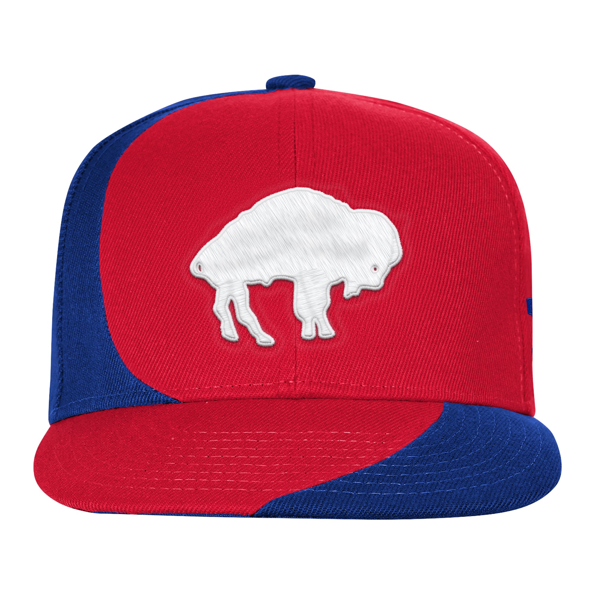 Youth Outerstuff Red/Royal Buffalo Bills Side Swipe Retro Snapback Hat