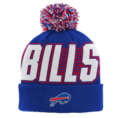 Buffalo Bills Outerstuff Youth Cuffed Knit Hat with Pom - Royal