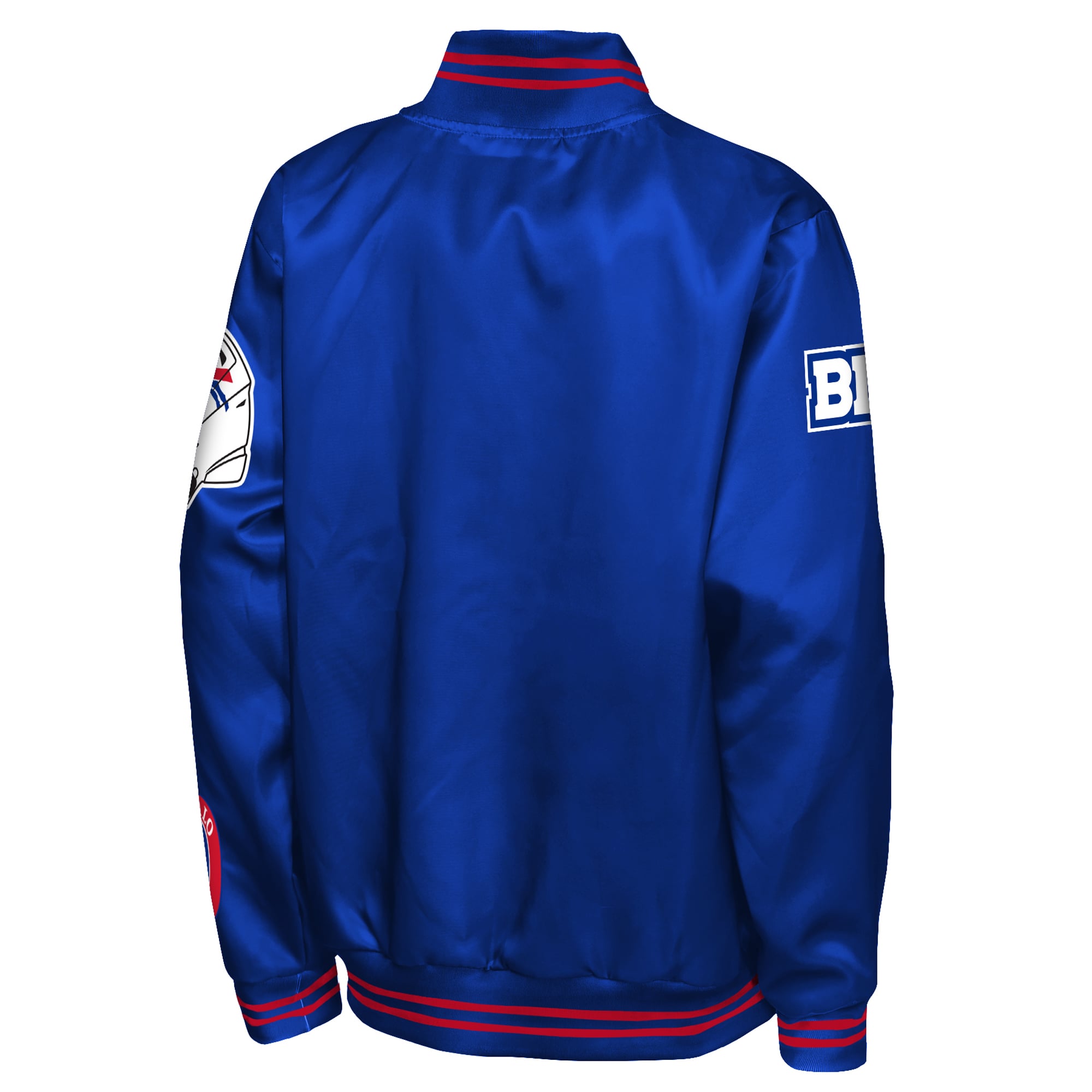 Veste universitaire Youth Outerstuff Royal Buffalo Bills Grid Runner en satin avec écusson