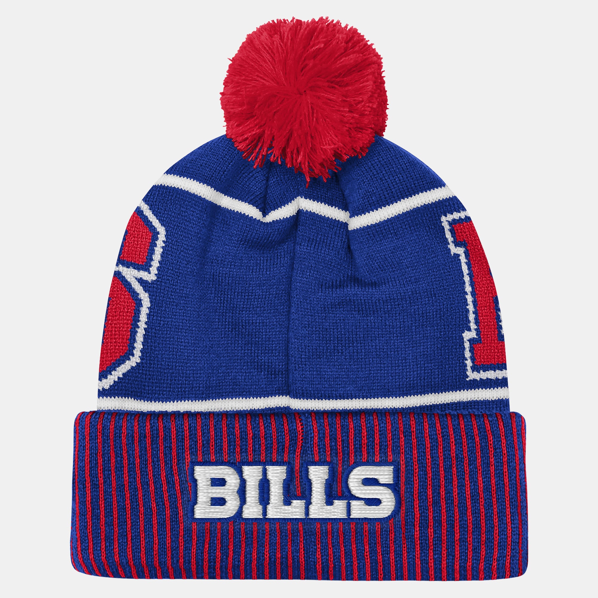 Youth Outerstuff Royal Buffalo Bills Highlight Cuffed Knit Hat with Pom