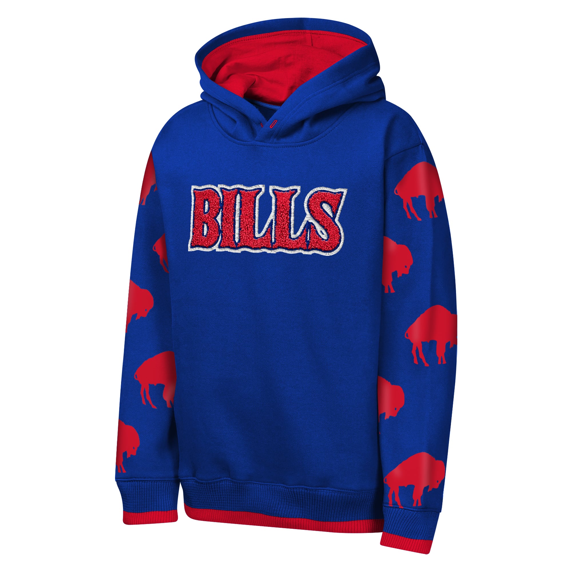 Sweat à capuche en chenille rétro Royal Buffalo Bills pour jeunes Outerstuff, jour de la draft