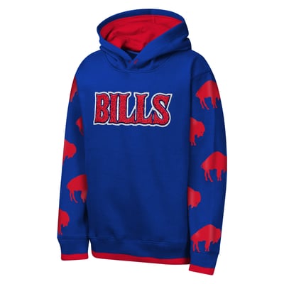 Buffalo Bills Outerstuff Youth Retro Draft Day Chenille Pullover Hoodie - Royal
