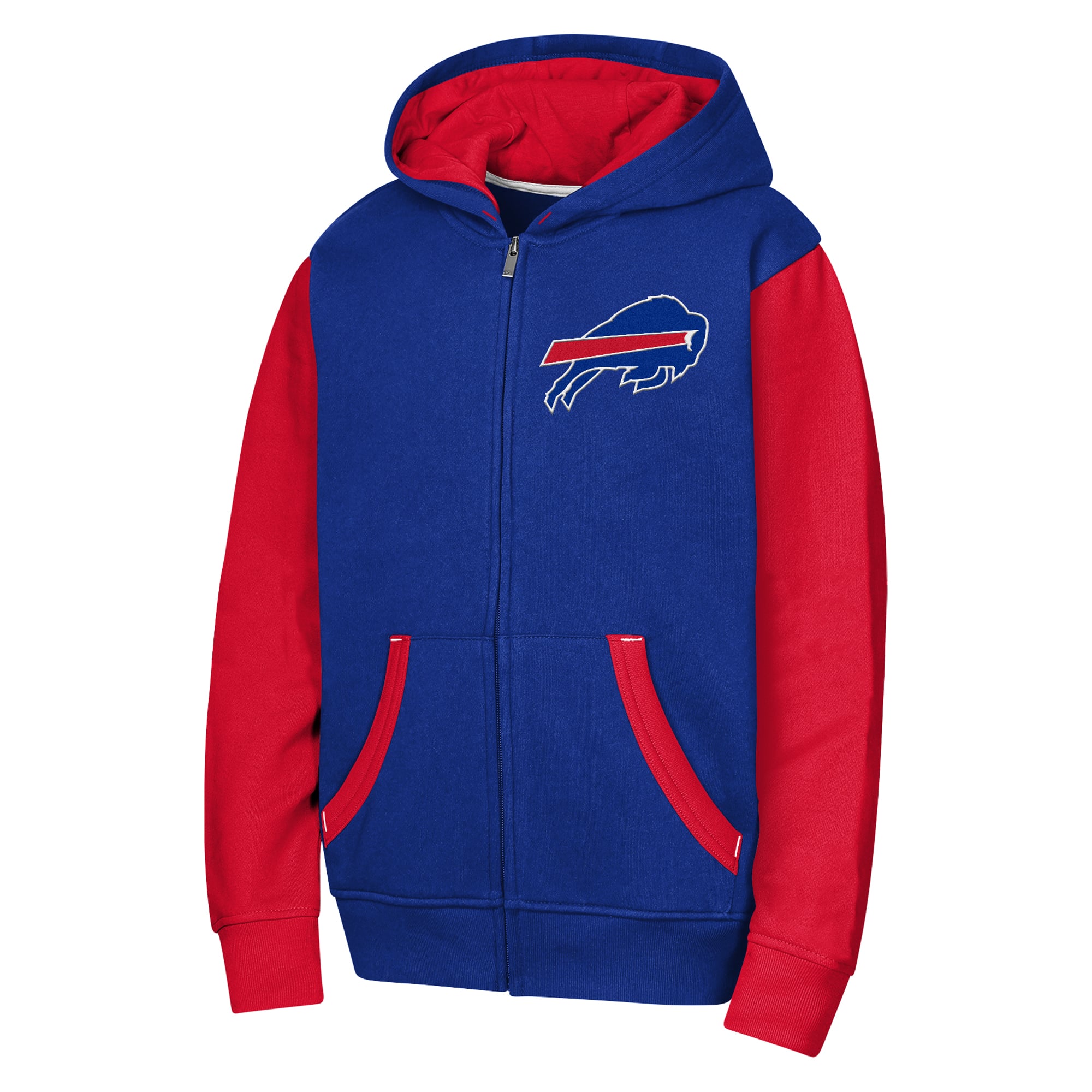 Sweat à capuche zippé Youth Outerstuff Royal Buffalo Bills Stadium Colorblock
