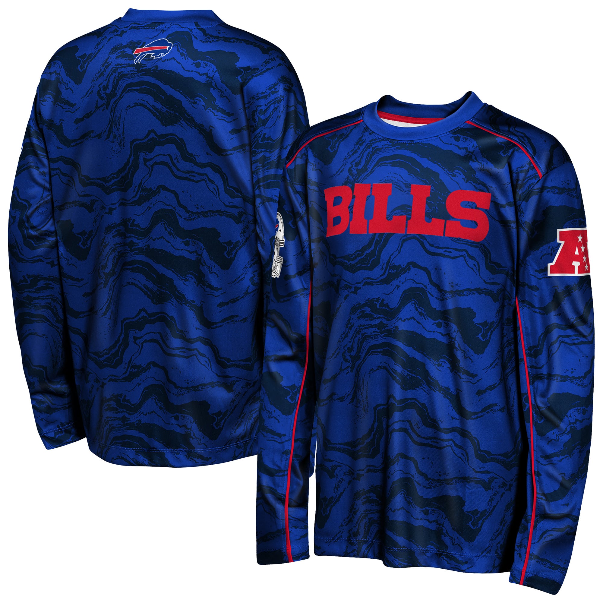 T-shirt à manches longues Youth Outerstuff Royal Buffalo Bills Tailgate Performance