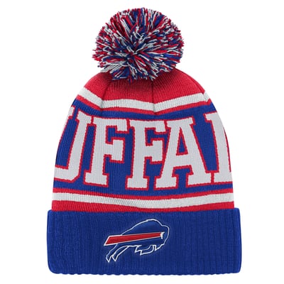 Buffalo Bills Outerstuff Youth True Edge Cuffed Knit Hat with Pom - Royal