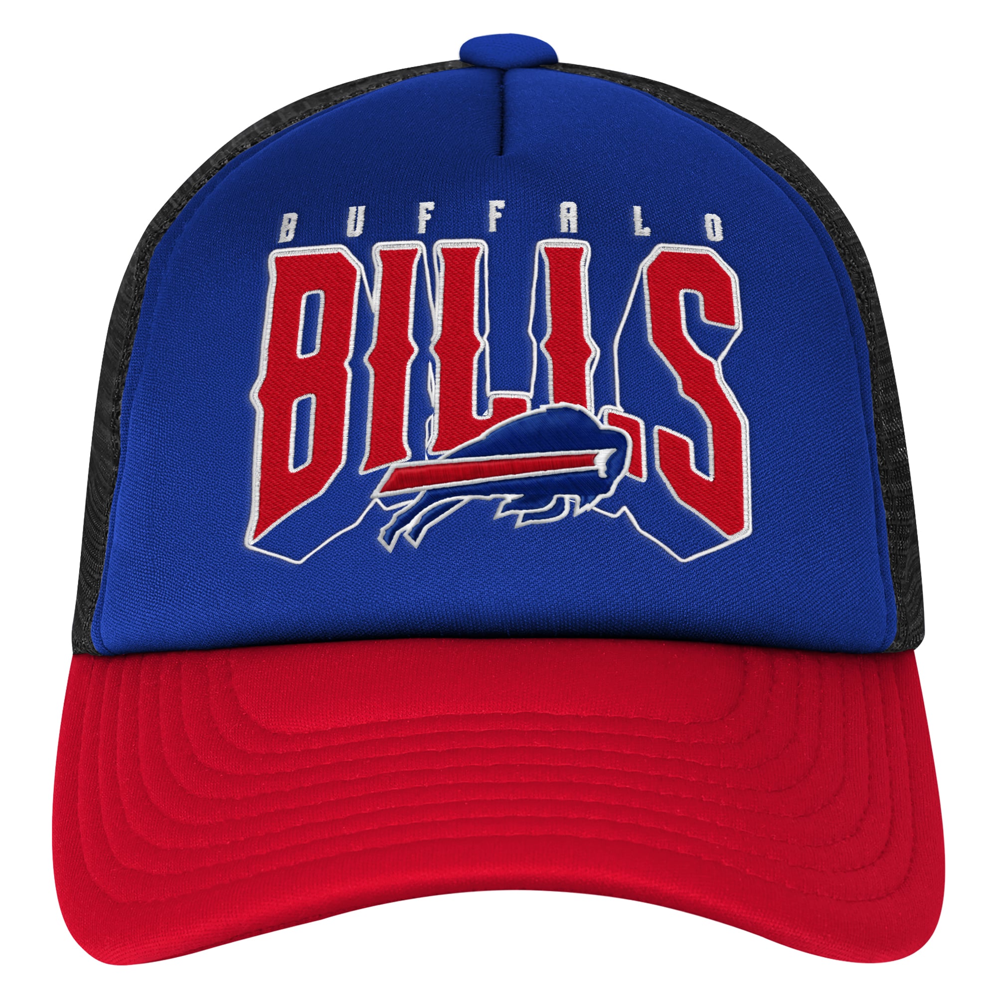 Casquette trucker ajustable en mousse Buffalo Bills Royal/Rouge pour jeunes Outerstuff