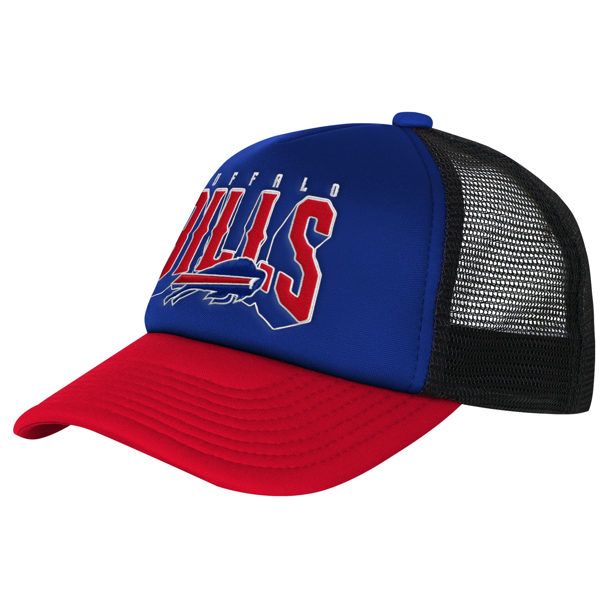 Casquette trucker ajustable en mousse Buffalo Bills Royal/Rouge pour jeunes Outerstuff
