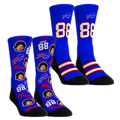 Dawson Knox Buffalo Bills Rock Em Youth Player Football Guy Two-Pack Crew Sock Set