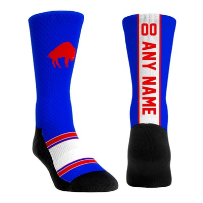  Buffalo Bills Rock Em Youth Throwback Jersey Custom Crew Socks - Royal