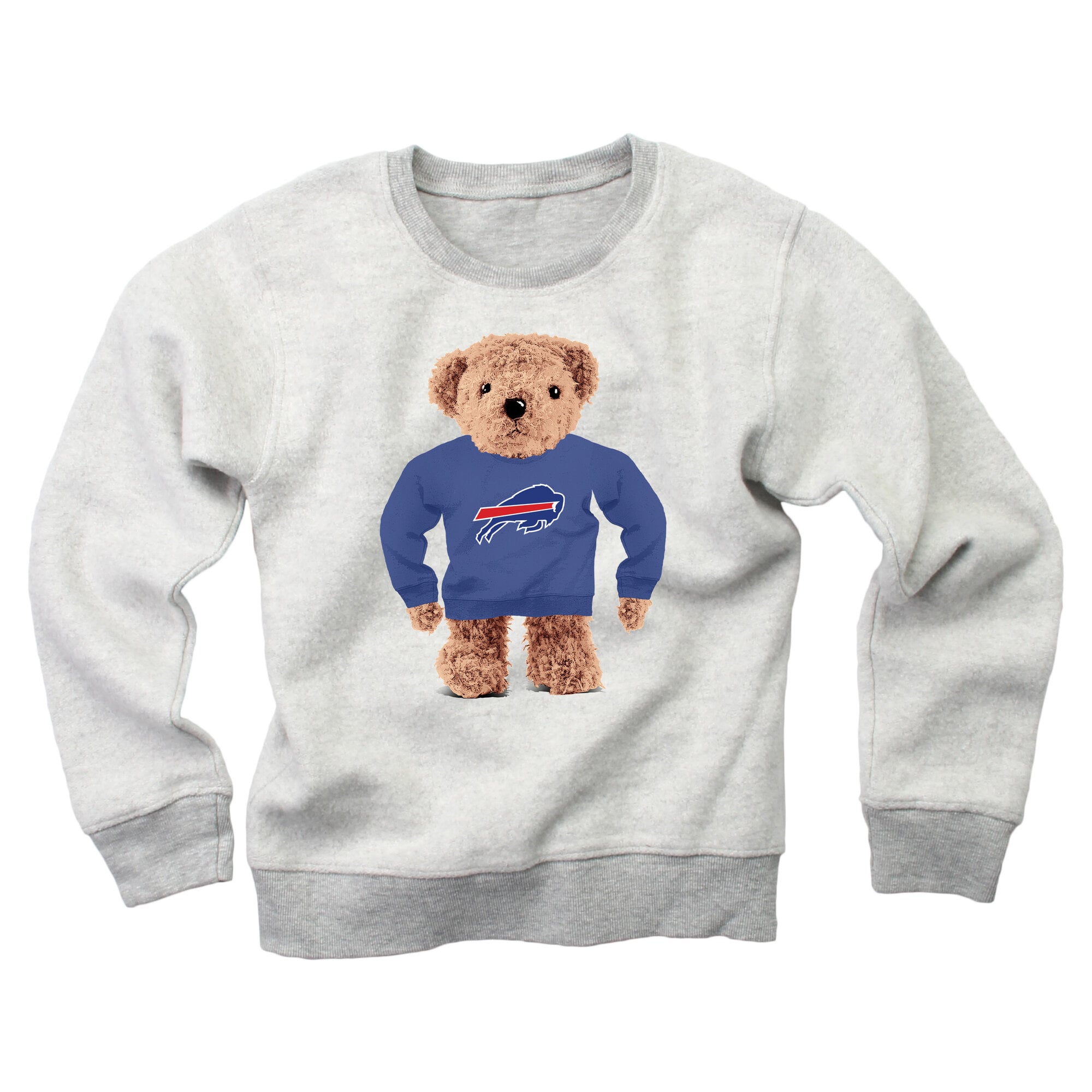 Sweat-shirt en polaire inversée Wes & Willy Gray Buffalo Bills pour enfants