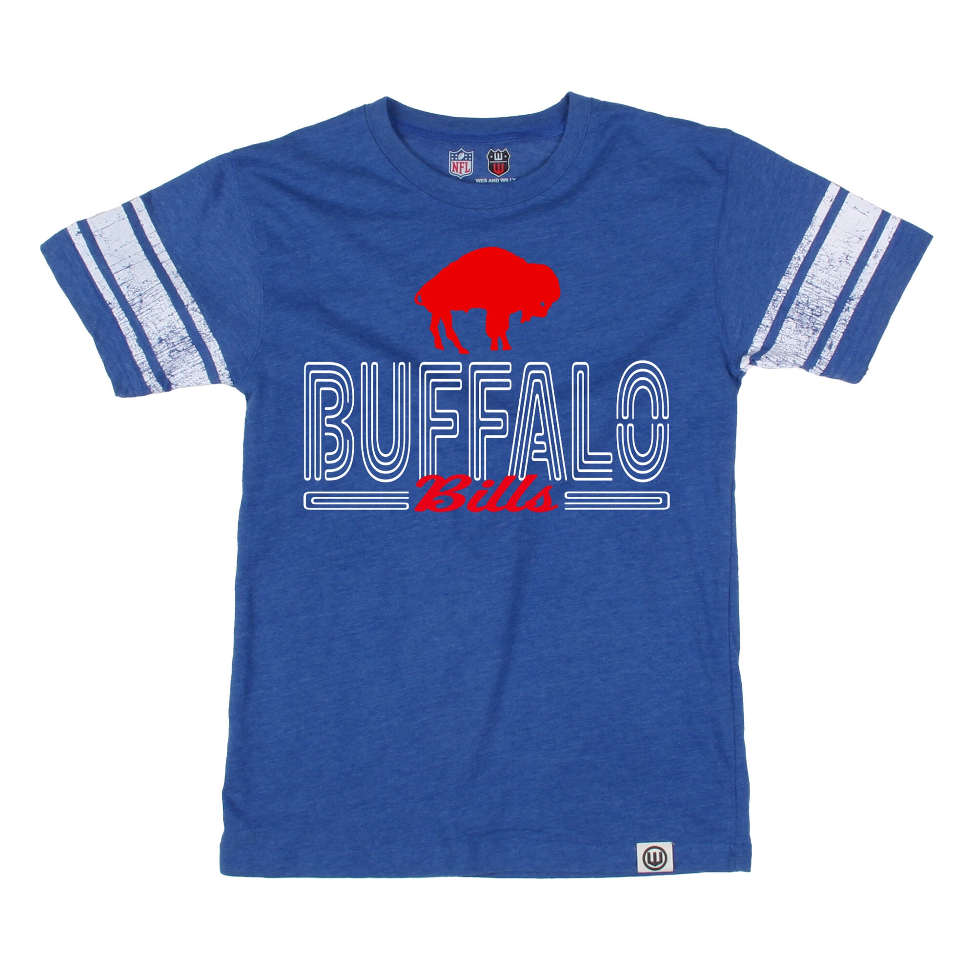 T-shirt de football américain Buffalo Bills pour jeunes Wes et Willy Royal