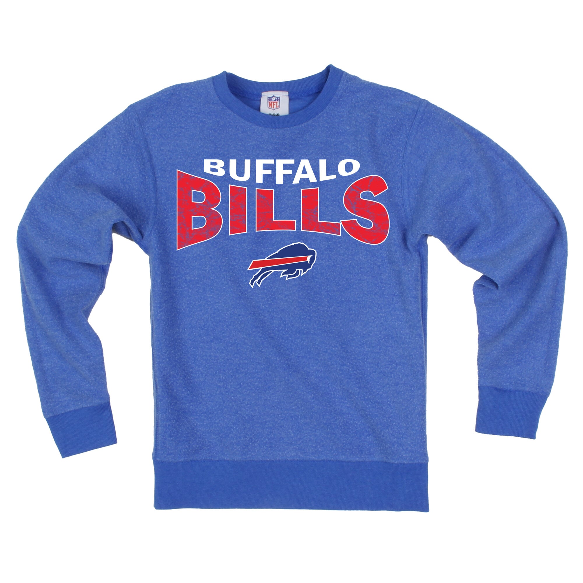 Youth Wes & Willy Royal Buffalo Bills Reversible Fleece Sweatshirt