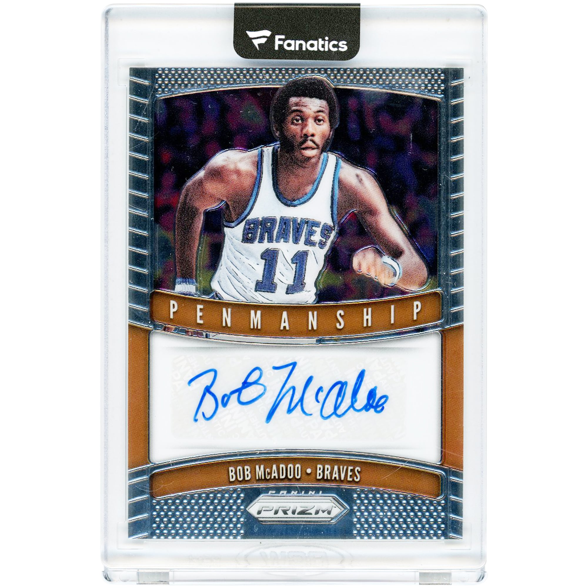 Carte Panini Prizm Penmanship 2019-2020 autographiée par Bob McAdoo (Buffalo Braves) #PM-BMD