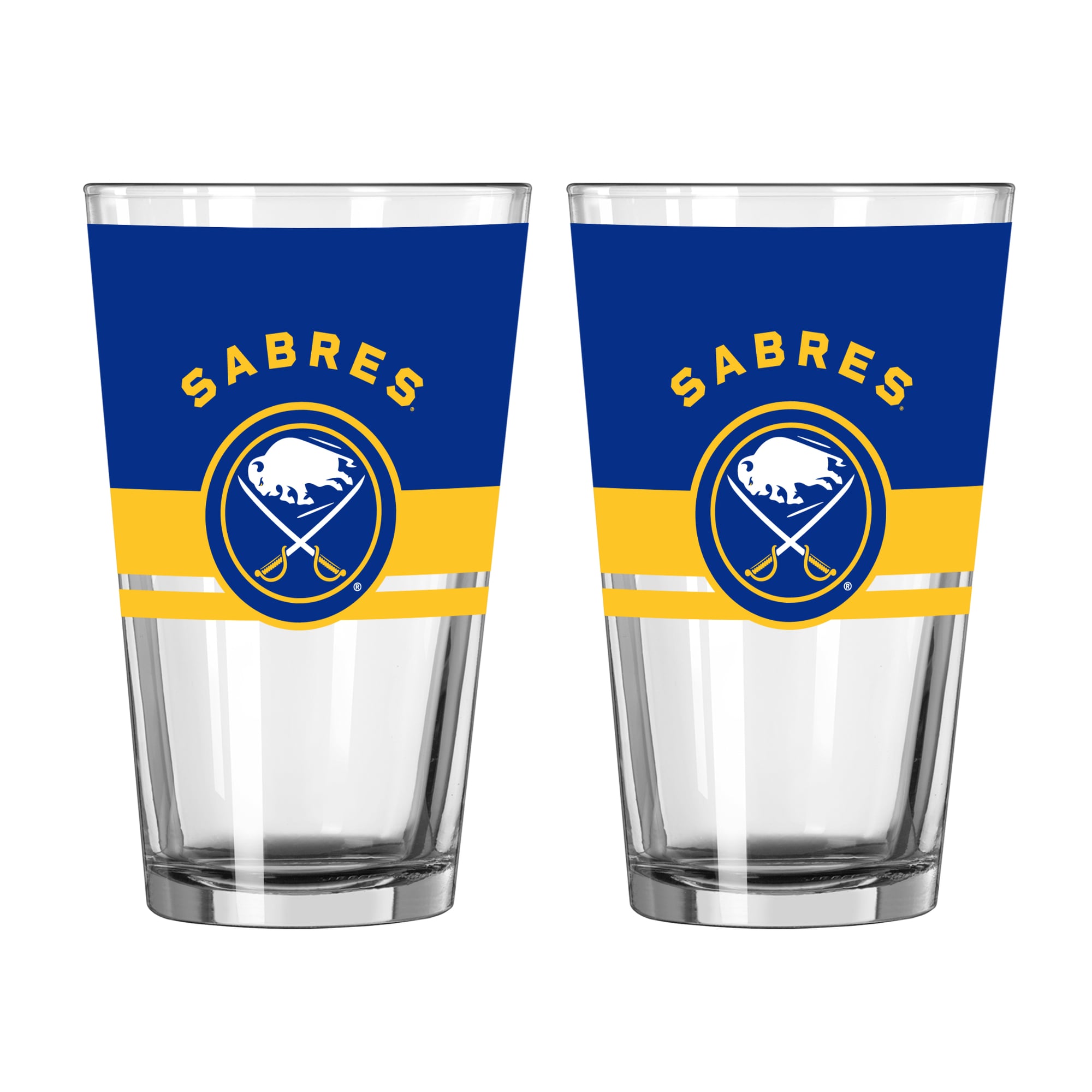Ensemble de deux verres à bière Horizon de 473 ml (16 oz) Logo Brands Buffalo Sabres