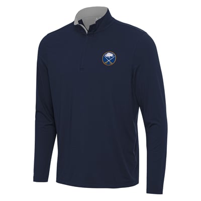 Buffalo Sabres Antigua Content Quarter-Zip Pullover Top - Navy/Gray