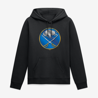 Buffalo Sabres Big & Tall Metallic Mascot Hoodie - Black