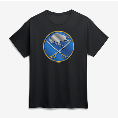 Buffalo Sabres Big & Tall Metallic Mascot T-Shirt - Black